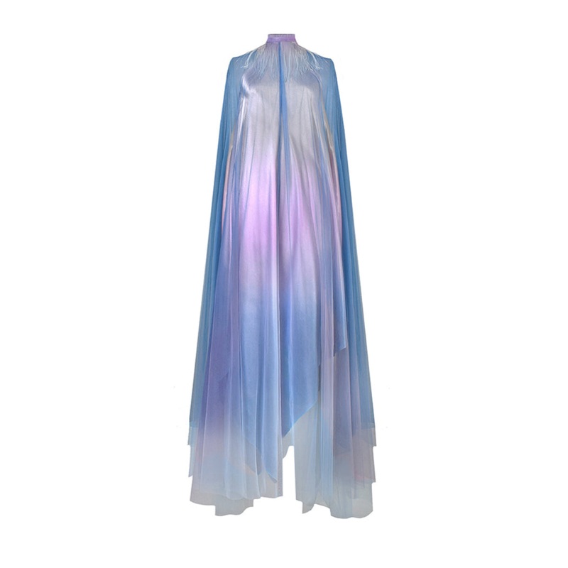 SATIN OVERLAY KAFTAN DRESS