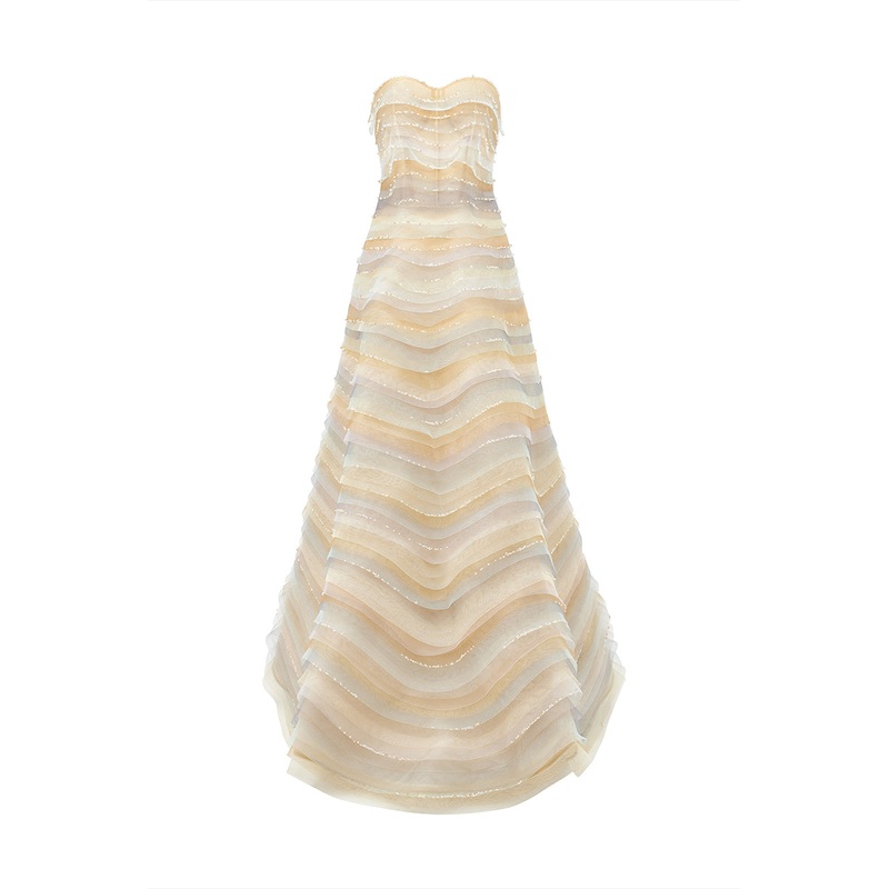 A-LINE SHEER TULLE GOWN