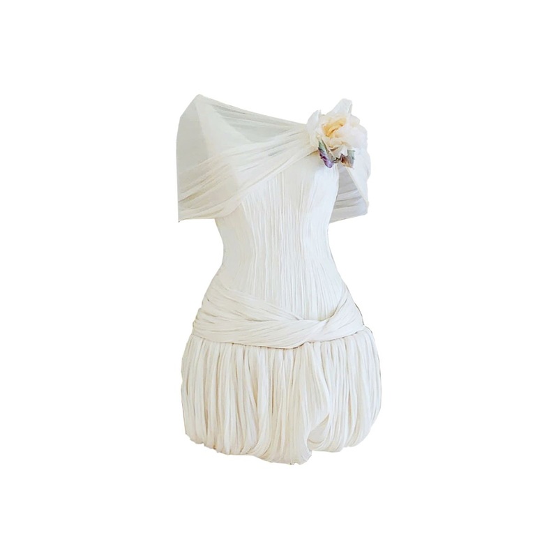 FALLING PETALS MINI DRESS