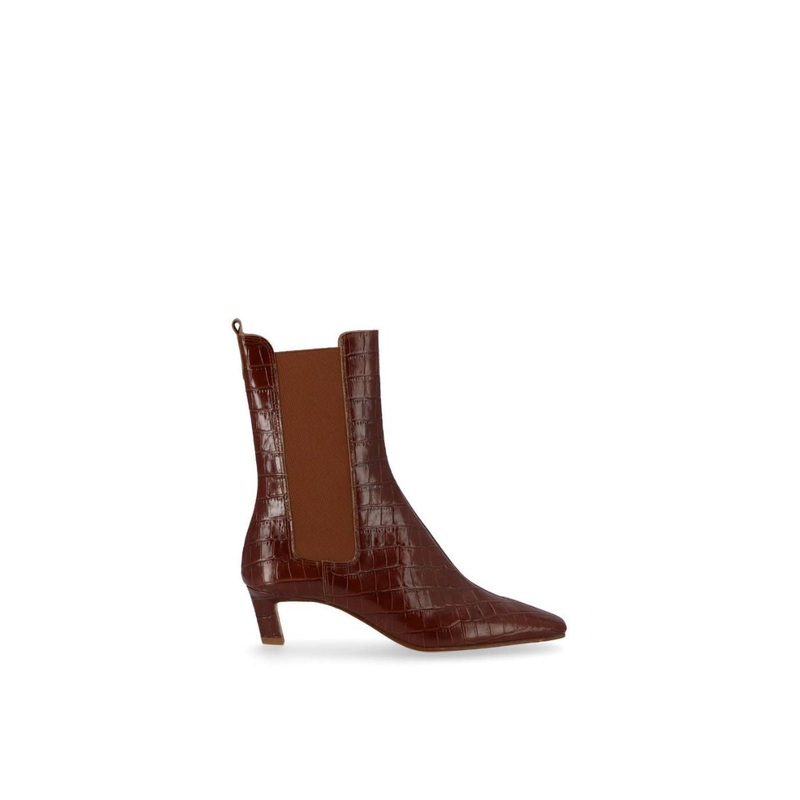 KALEO ALLI BROWN LEATHER ANKLE BOOTS