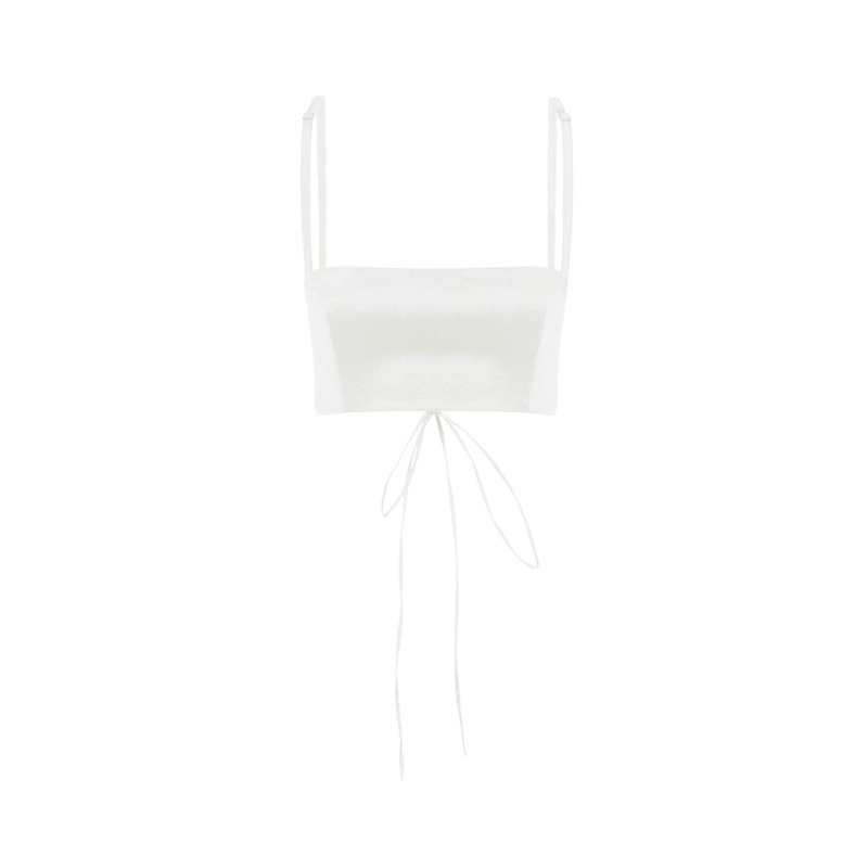 LALIA CREPE TOP IN BLANCHE