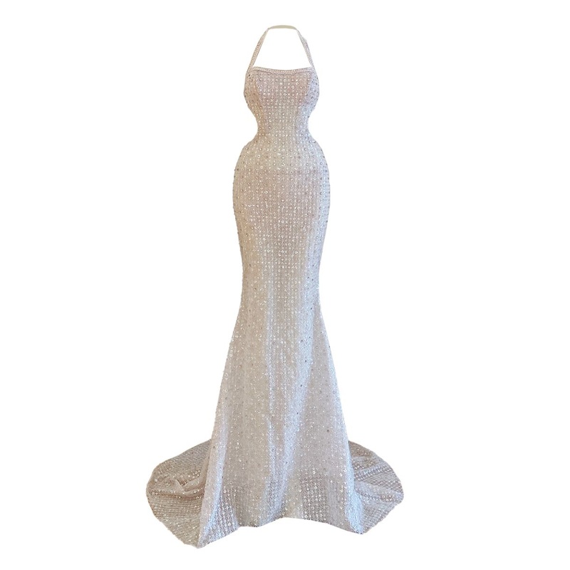 NUDE CRYSTAL GOWN