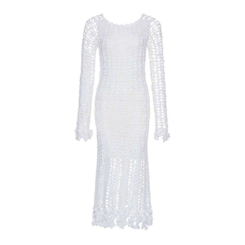VANILLA HANDMADE CROCHET MIDI DRESS