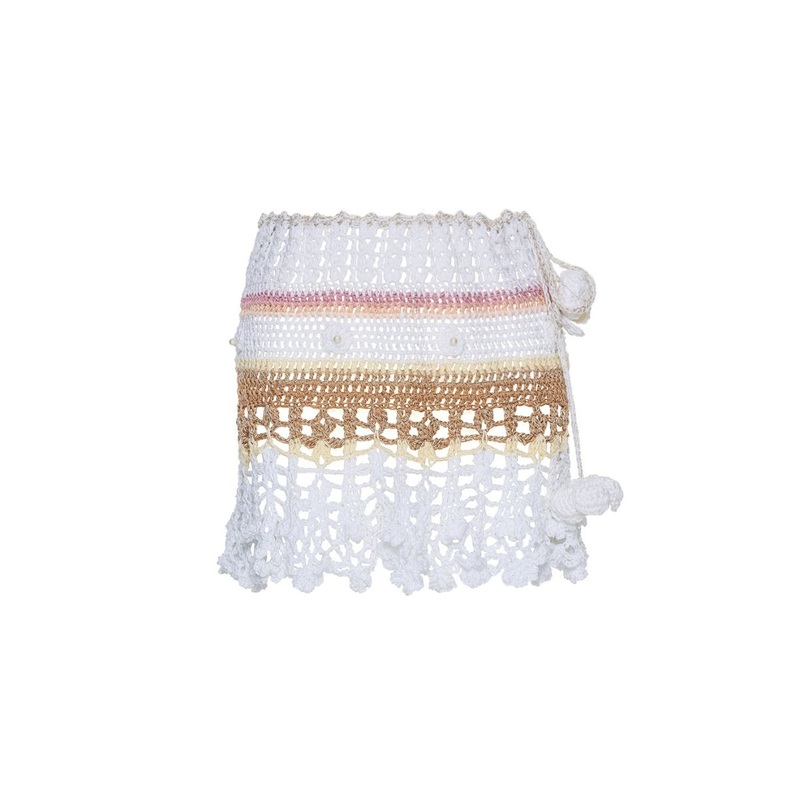 VANILLA MULTICOLOR HANDMADE CROCHET SKIRT