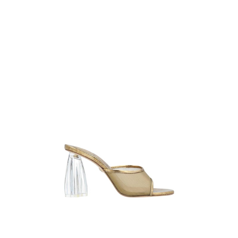 FIORELLINI GLASS MESH MULE 95 IN ANTIQUE GOLD