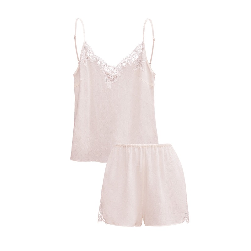 MONOGRAM WOMEN’S CAMISOLE SET IN PINK