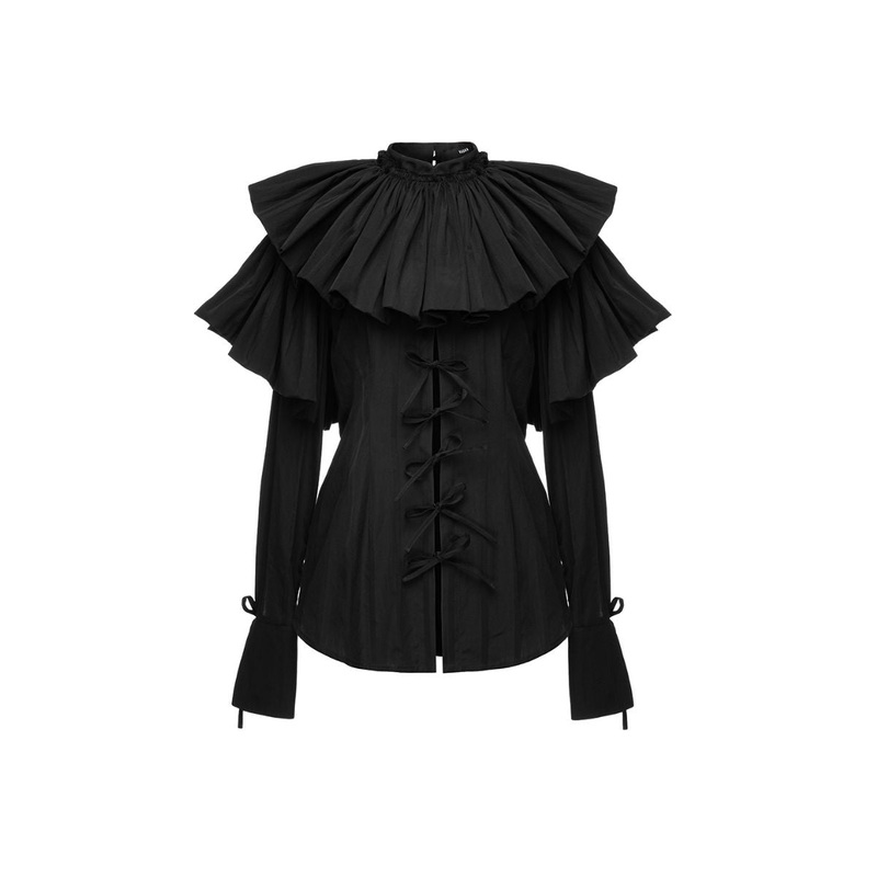 SHIRT WITH BIG COLLAR IN BLACK