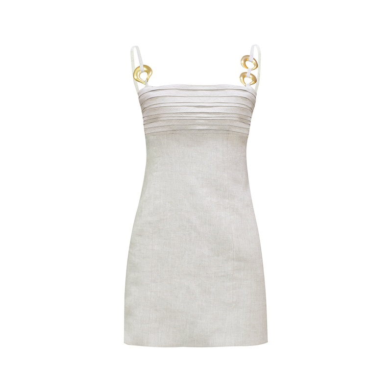 SUN MINI DRESS IN NUDE