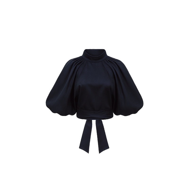 ELARA CROPTOP IN NAVY BLUE