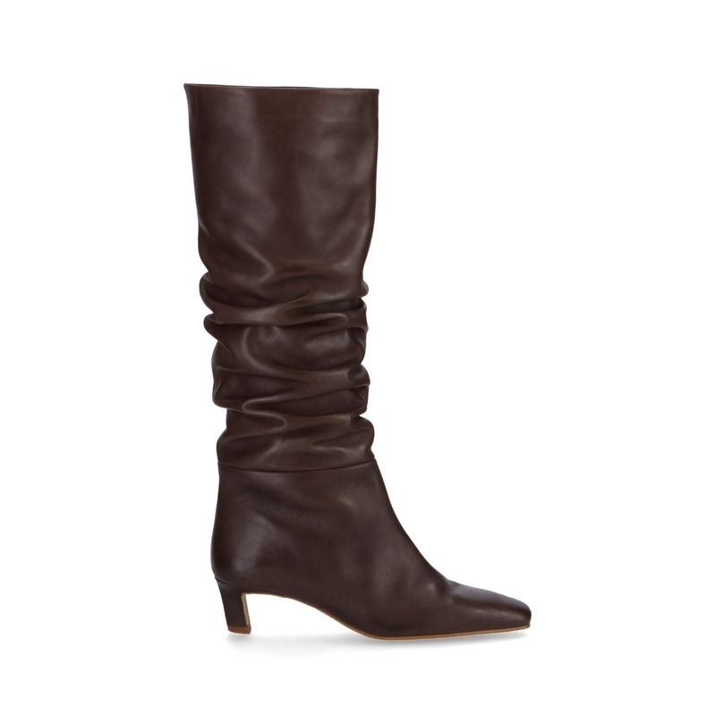 KALILA BROWN LEATHER BOOTS