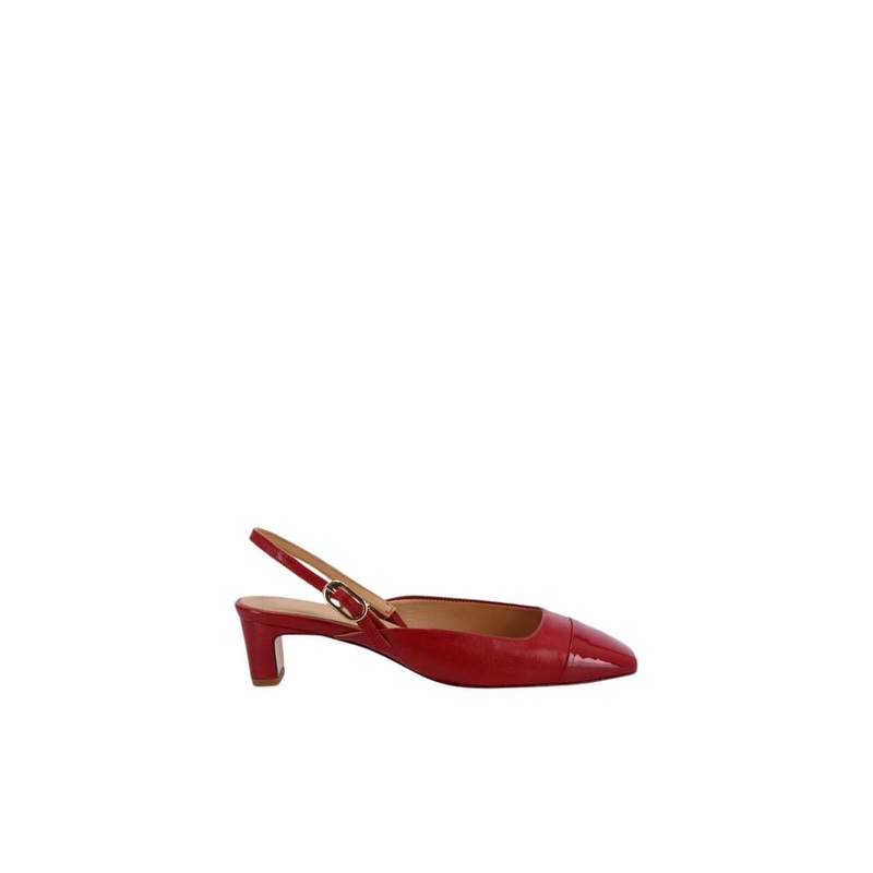 LINDY BLISS RED LEATHER PUMPS
