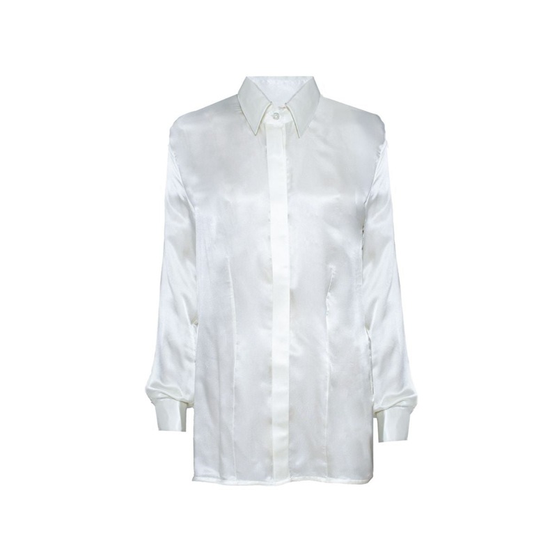 THE MAE SILK BUTTON UP SHIRT