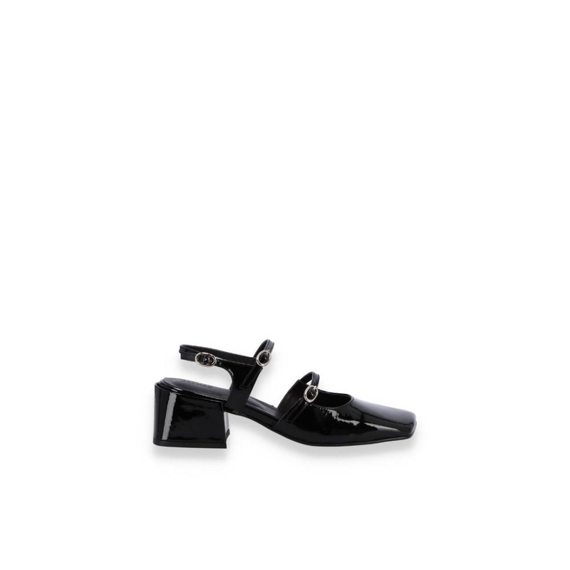 WITHNEE ONIX BLACK LEATHER PUMPS