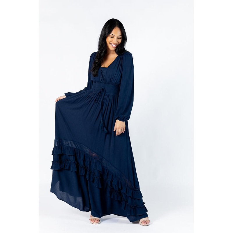 Lucky To Have You Navy Maxi Dress