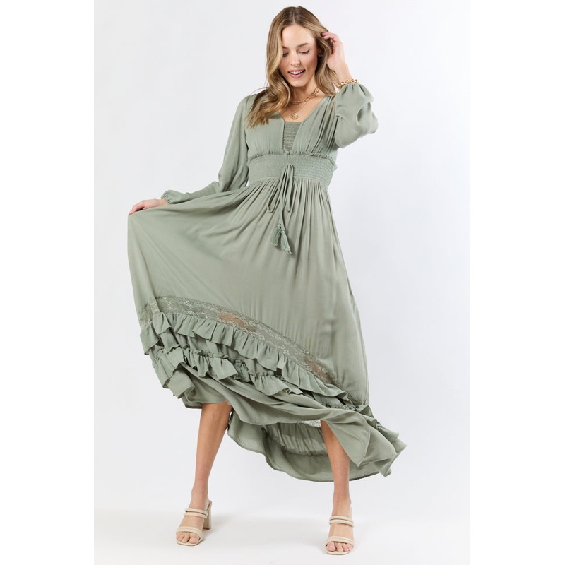 Lucky To Have You Sage Maxi Dress