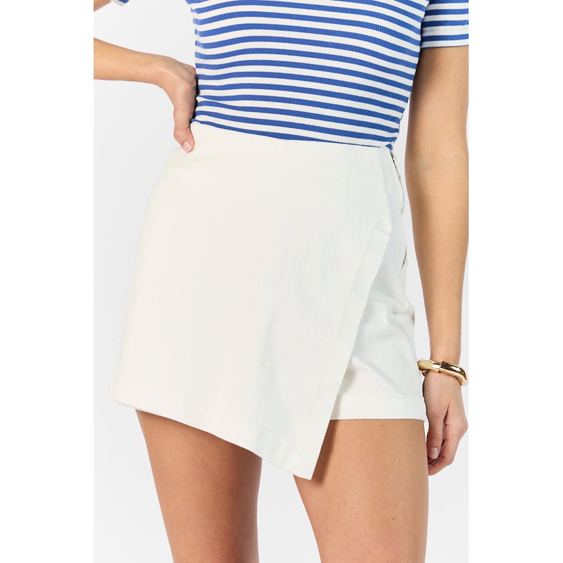 My Favorite Ivory Denim Skort