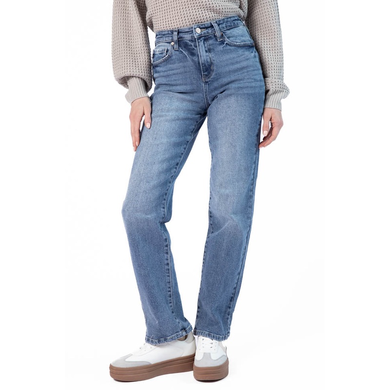 Raleigh Medium Wash Straight Leg Jeans
