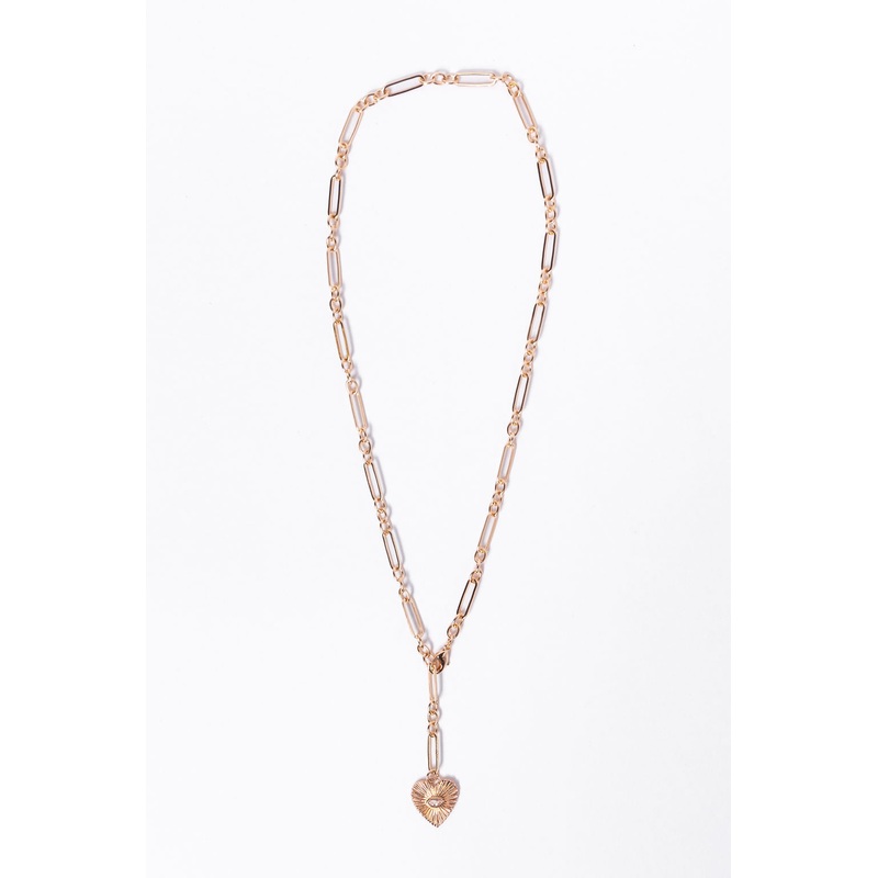 Two Layer Necklace with Big Heart
