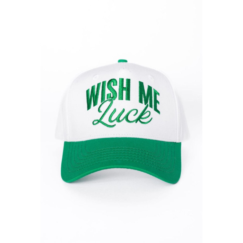 Wish Me Luck Dark Green and Khaki Trucker Hat