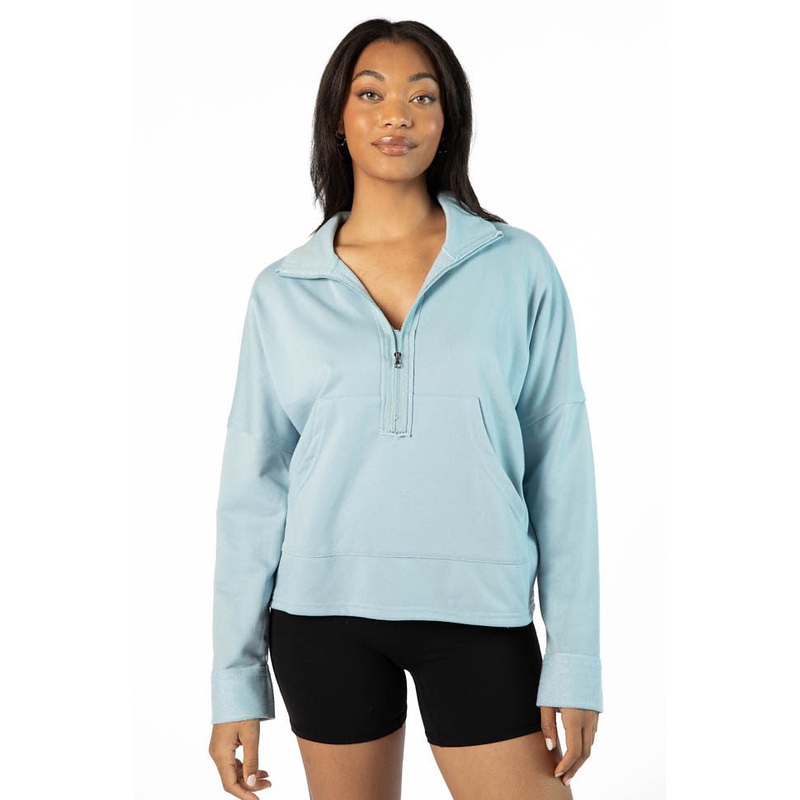 Free Throw Blue Quarter Zip Sweatshirt