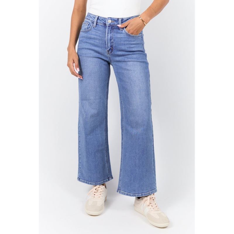 Mallory Medium Wash Ankle Length Straight Leg Jeans