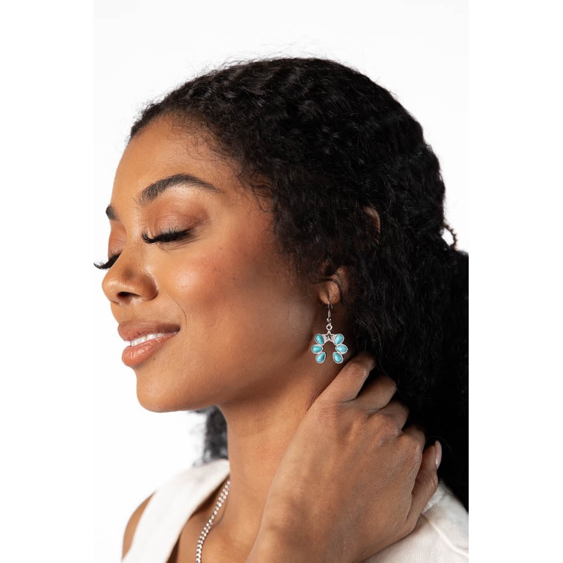 Turquoise Horseshoe Earrings