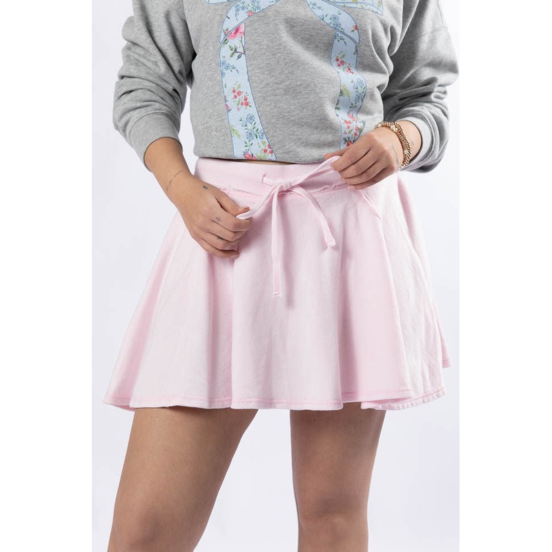 Where To Next Pink Knit Skort