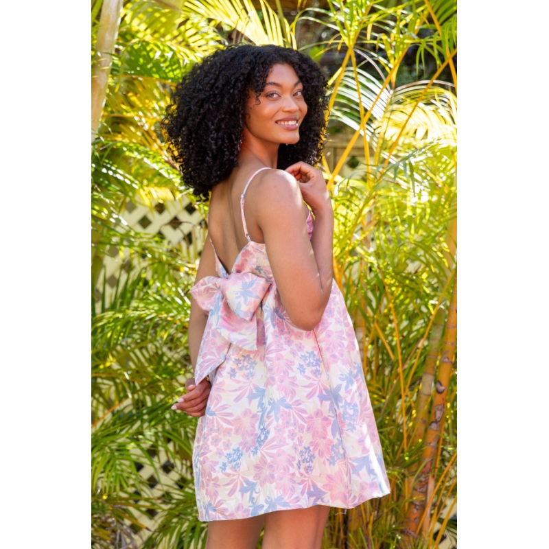 April Showers Multi Jacquard Printed Mini Dress