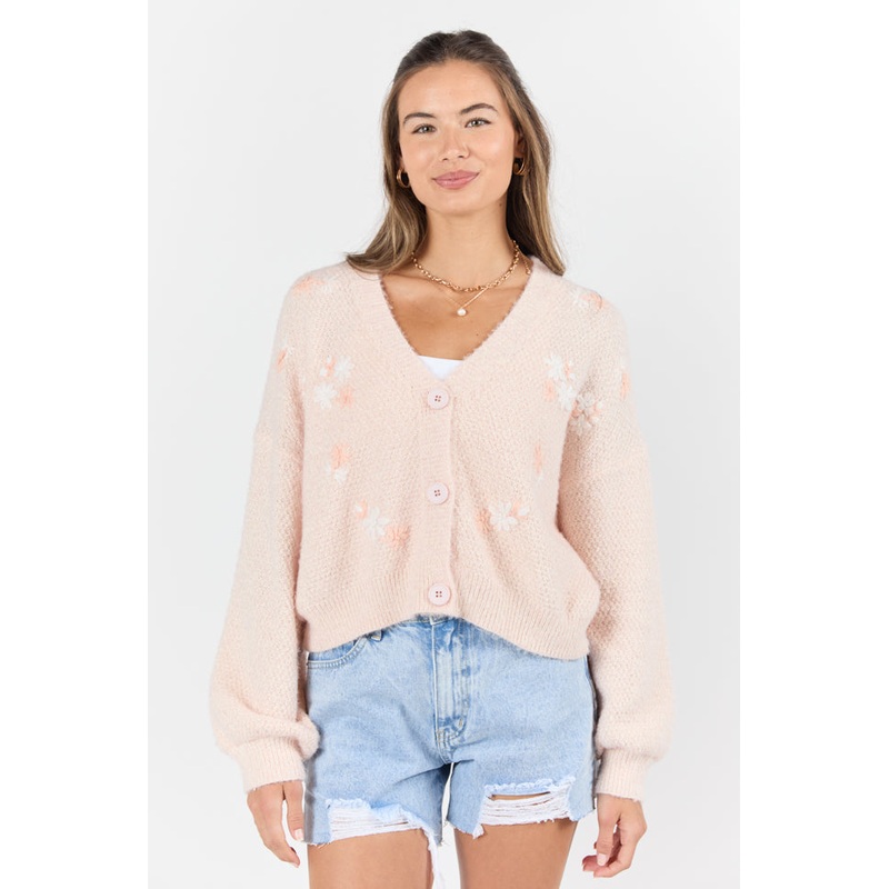 Here Goes Nothing Pink Floral Cardigan FINAL SALE