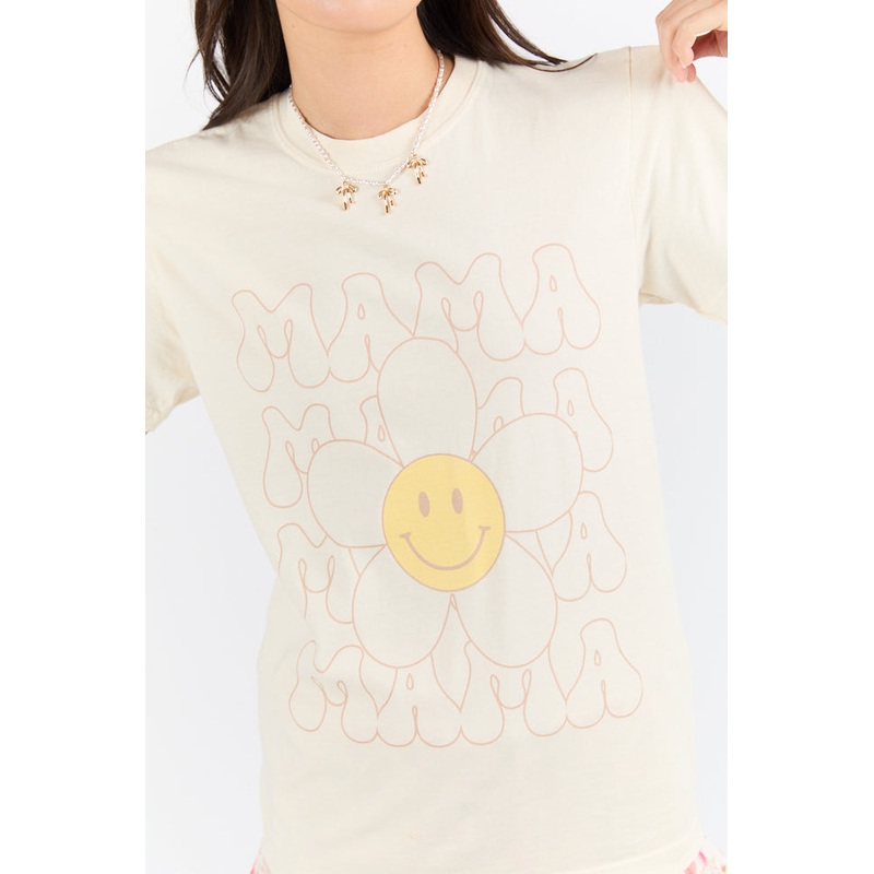 Retro Mama Daisy Ivory Graphic Tee