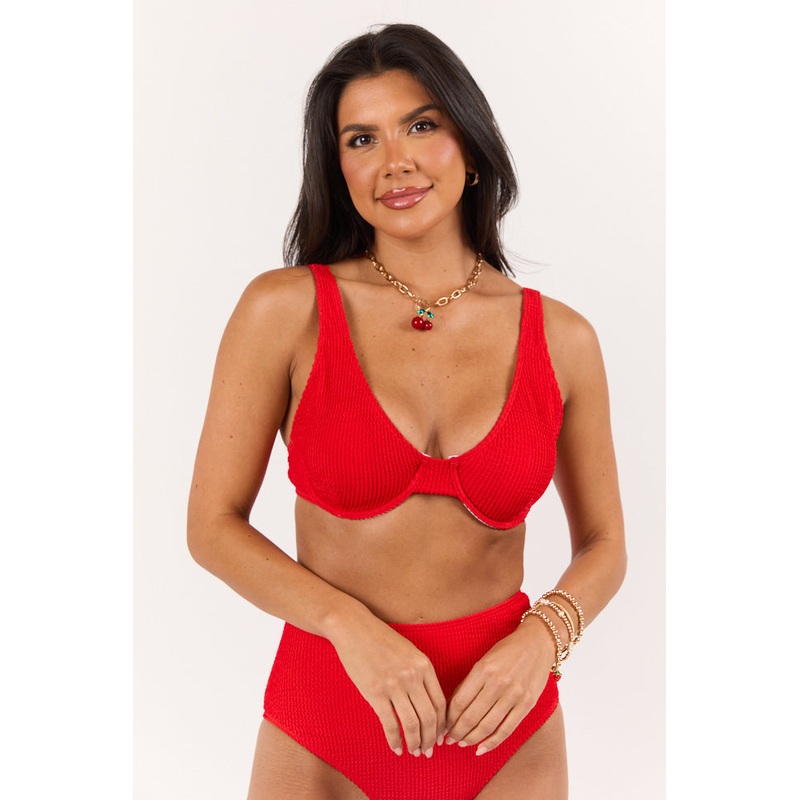 Summer Oasis Red Bikini Top FINAL SALE