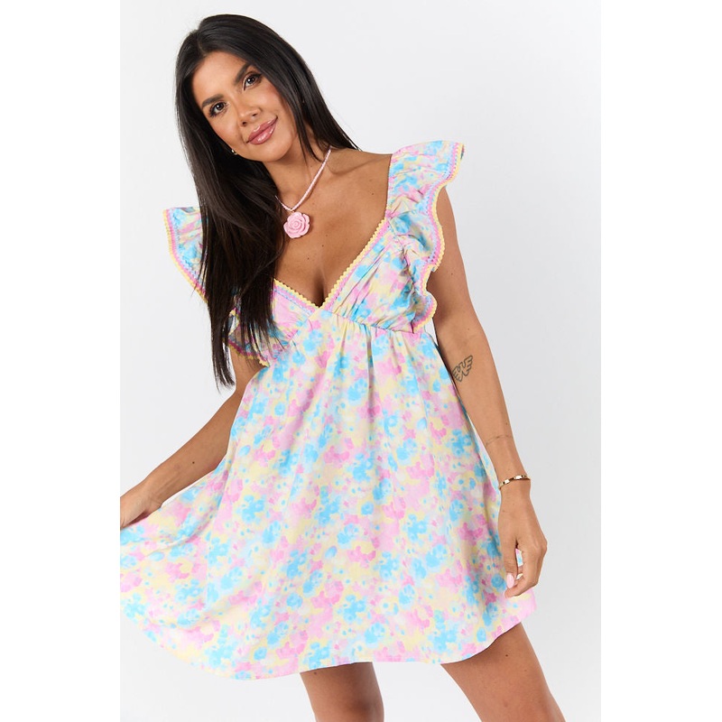 Brighter Days Water Color Mini Dress