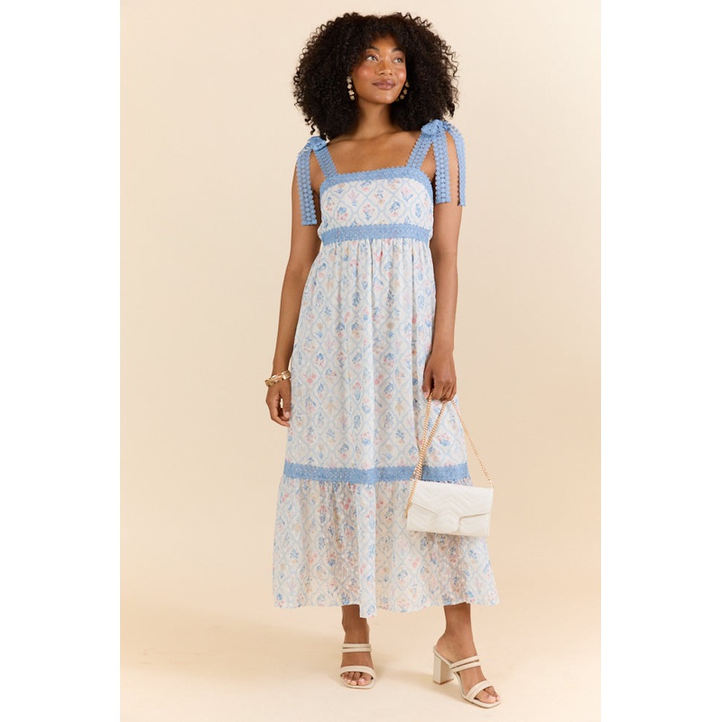 Come Along With Me Multi Block Floral Maxi Dress
