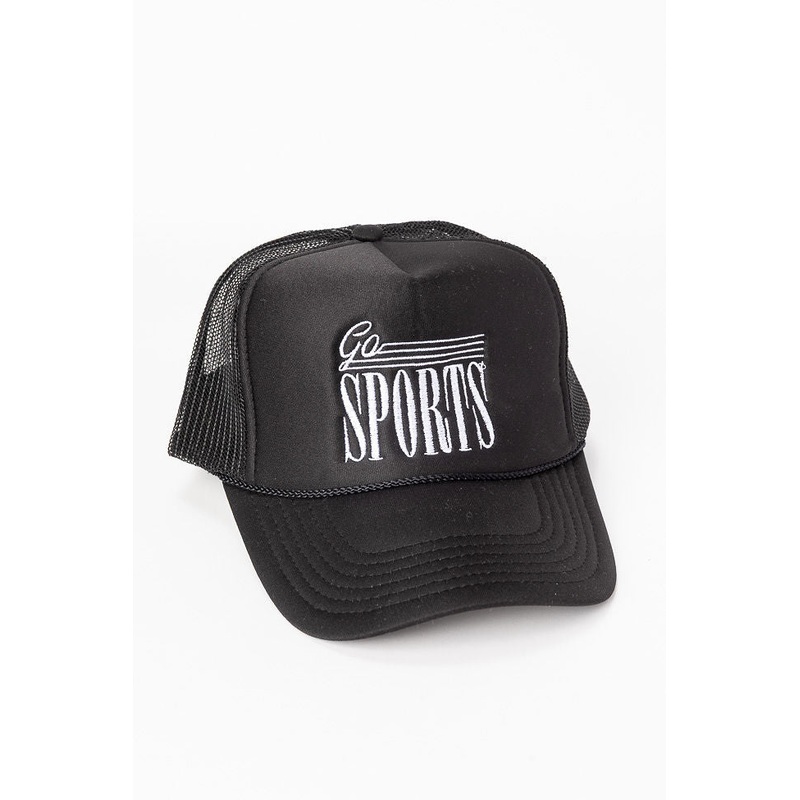 Go Sports Black Trucker Hat