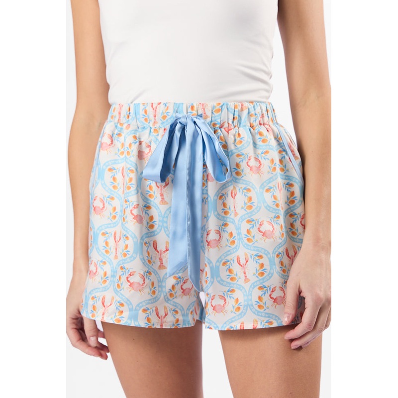 Rest Up In The Cutest Catch Satin Pajama Shorts