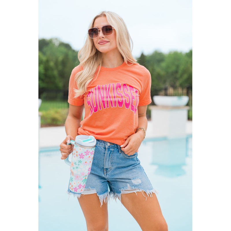 Sunkissed Heather Orange Bella Graphic Tee FINAL SALE