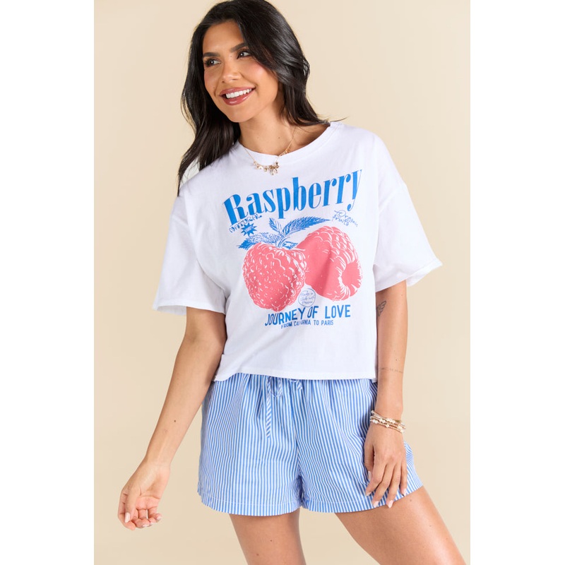 Fruitful Love Raspberry Boxy Graphic Tee
