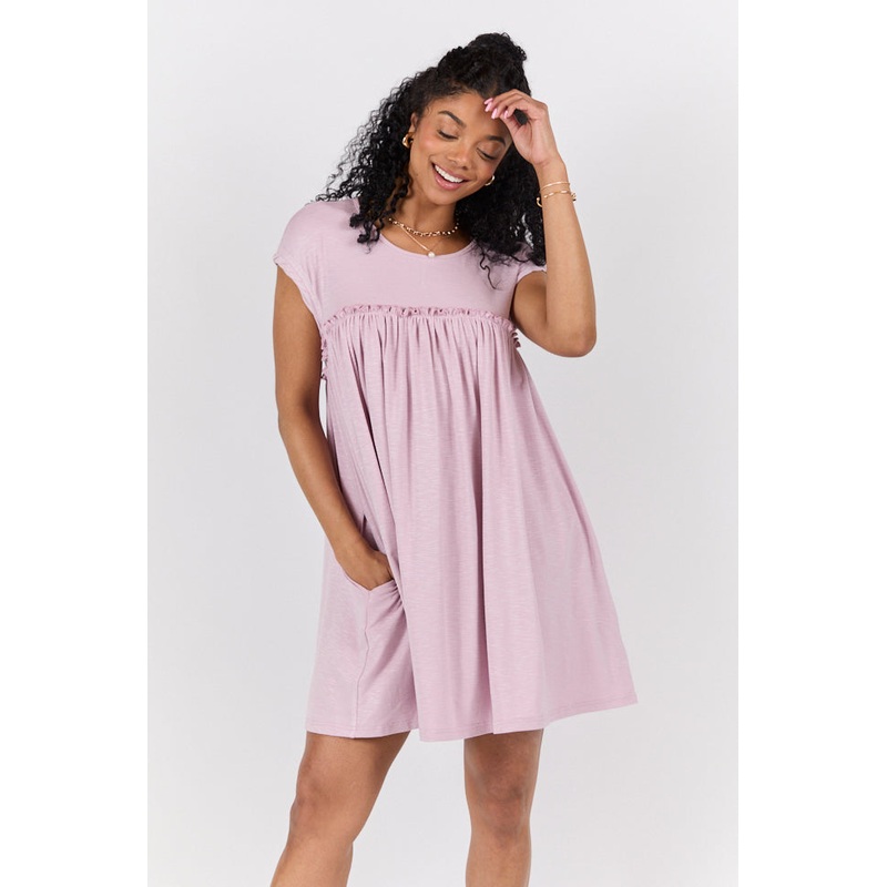Girl On The Go Easy Knit Short Sleeve Mini Dress