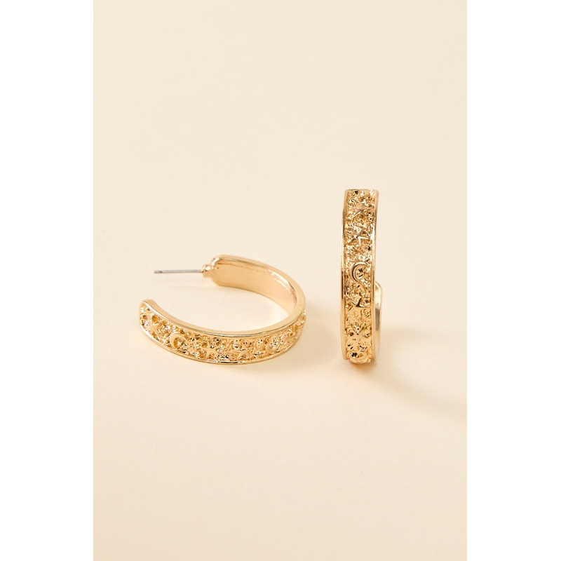 Celestial Gold Hoop Earrings