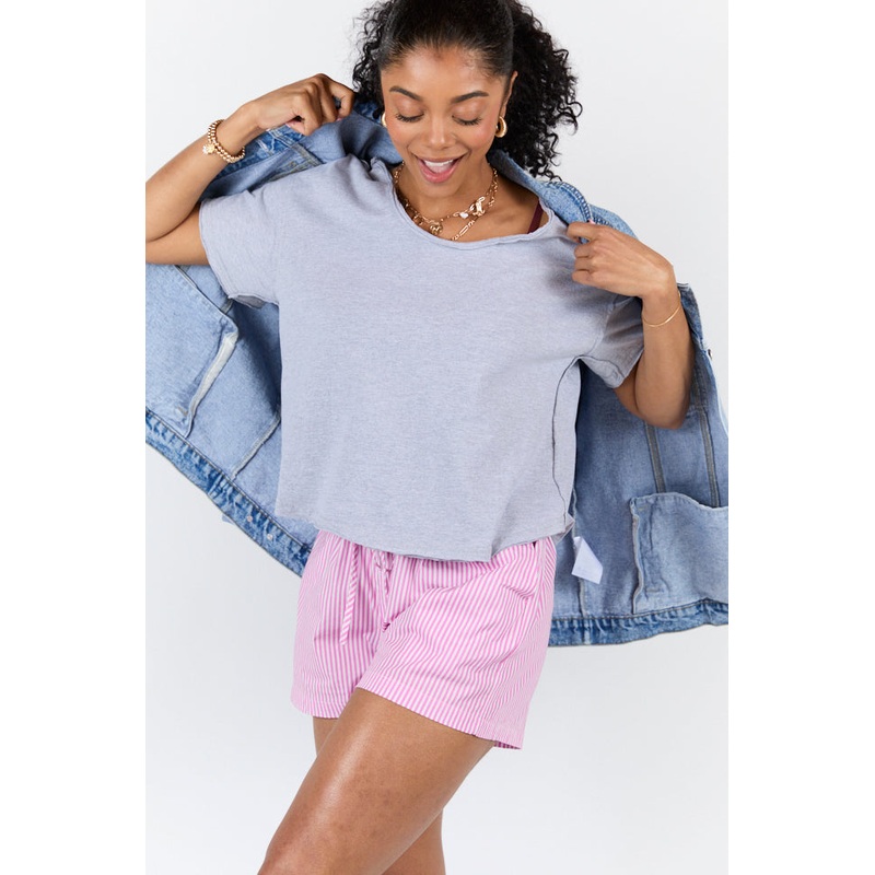 Firm Foundation Grey Scoop Neck Tee
