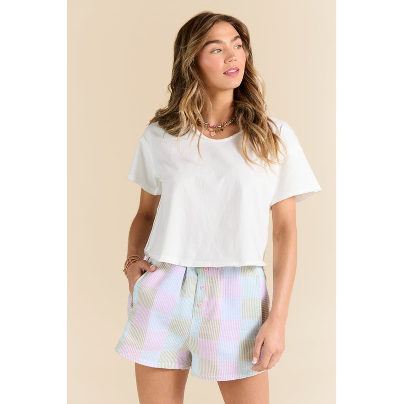Firm Foundation Ivory Scoop Neck Tee