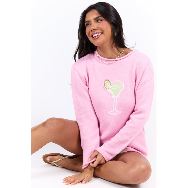 Hand Me A Margarita Pink Sweater
