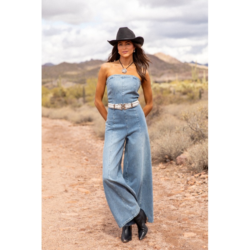 Nashville Nights Corset Denim Jumpsuit