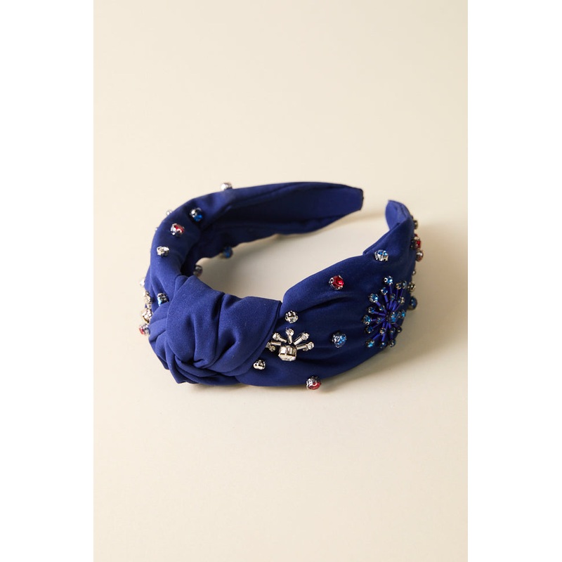 Navy Fireworks Headband