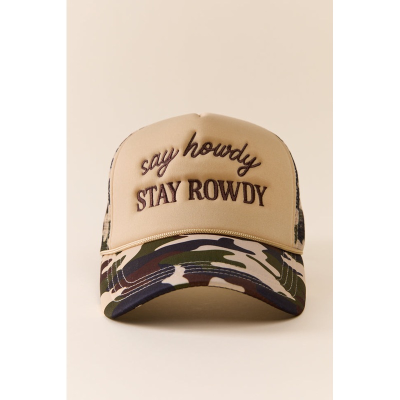 Say Howdy Camo Trucker Hat