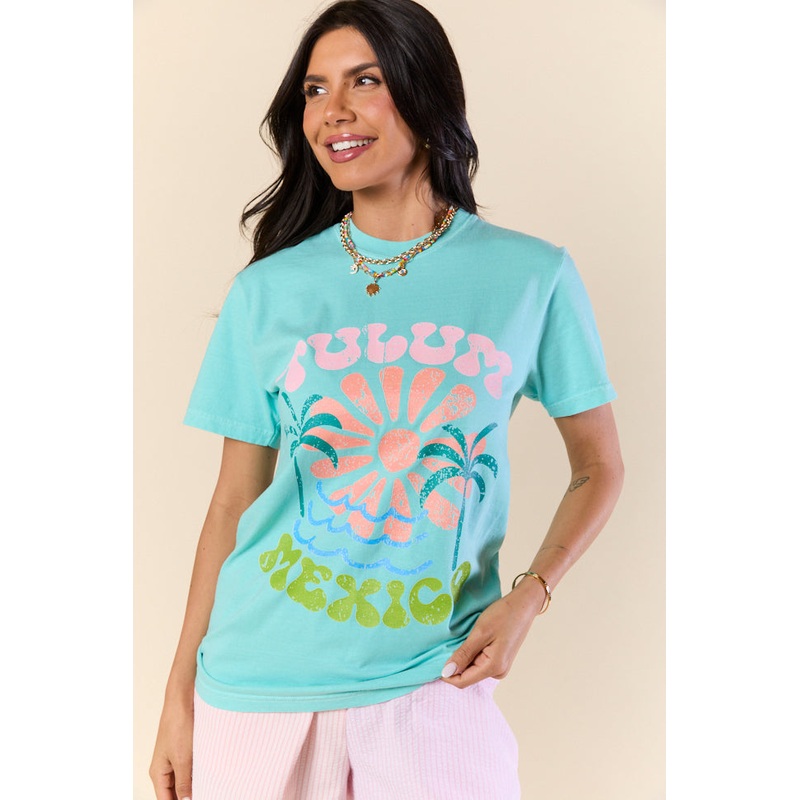 Tulum Mexico Mint Graphic Tee