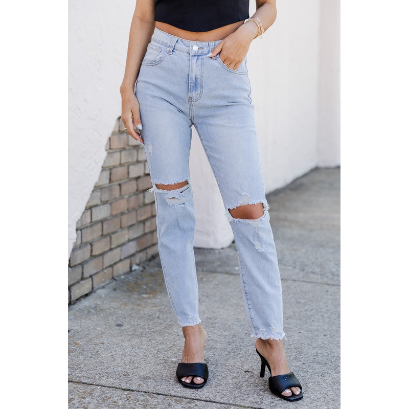 Grace Light Wash High Waisted Jeans FINAL SALE