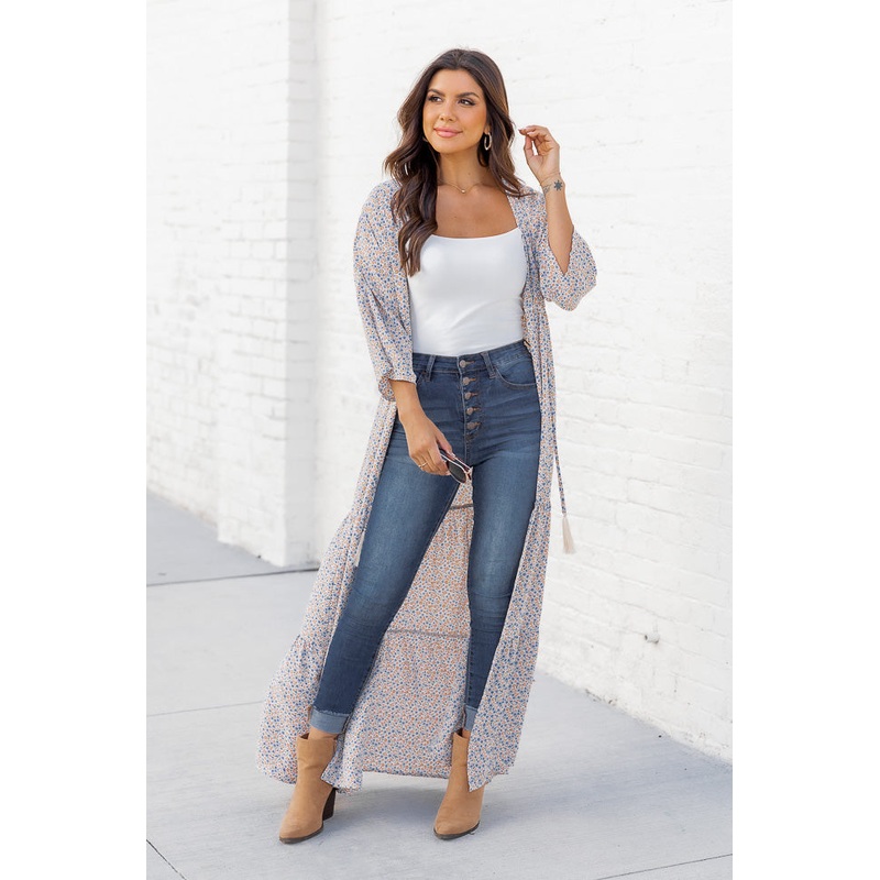 On Your Own Multicolored Floral Kimono FINAL SALE