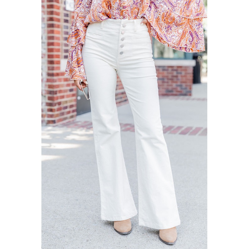 I Can’t Forget Cream Button Fly Corduroy Pants Cream FINAL SALE