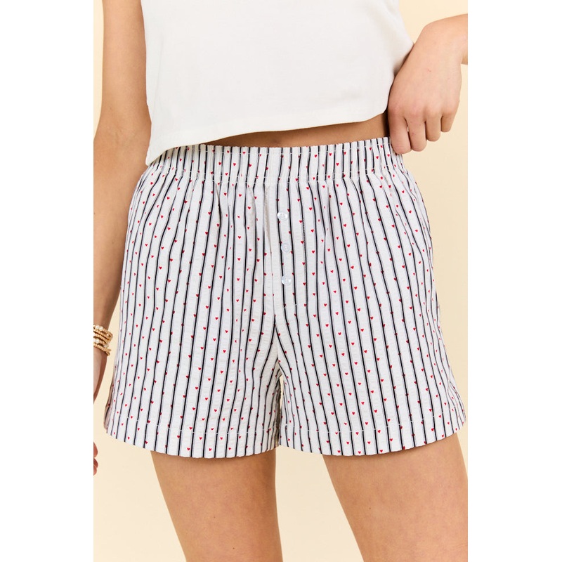 Living My Truth Stripes And Hearts Boxer Shorts